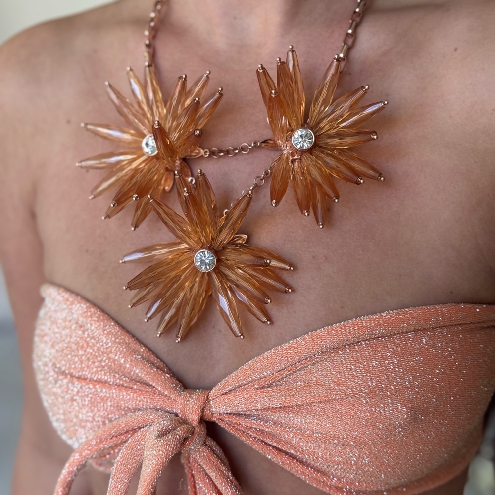 Ted Baker London Gold Floral Necklace